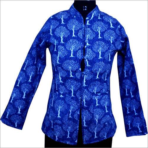 Indigo cotton quilted  Jacket