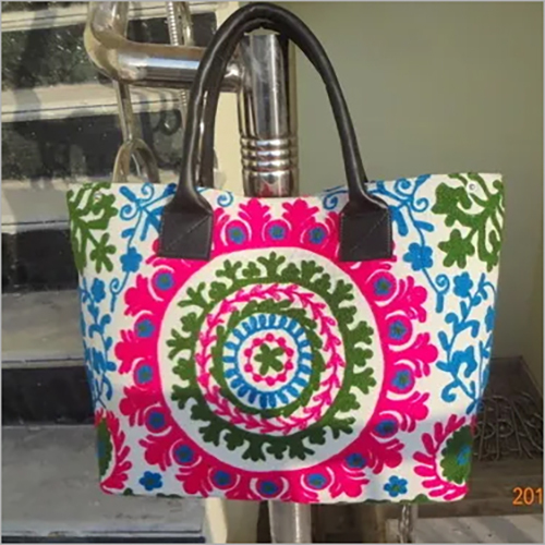 Suzani Embroidered Tote Bag