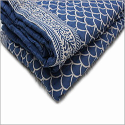 indigo handmade kantha quilt