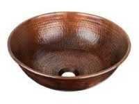 Copper Wash Basin - Pure Copper, Approx. 16-18 Gauge, Copper Finish | Handcrafted, Hammered Texture, Anti-bacterial, Eco-friendly, Countertop Installation