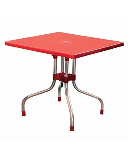 Machine Made Cafe Table In Red