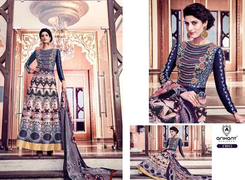Taffeta Silk Shop Digital Print Anarkali Suit