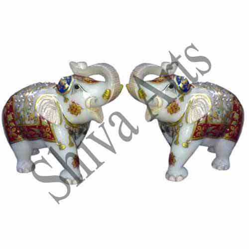 Model Marble Decorative Elephants