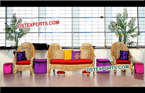 Teak Wood Carving Heavy Design Sofa Set