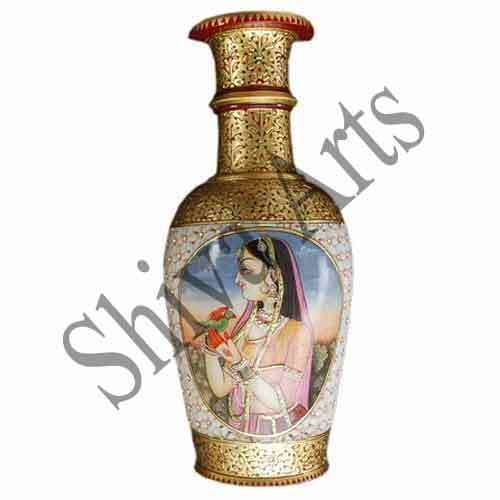 Marble Golden Lady Pot