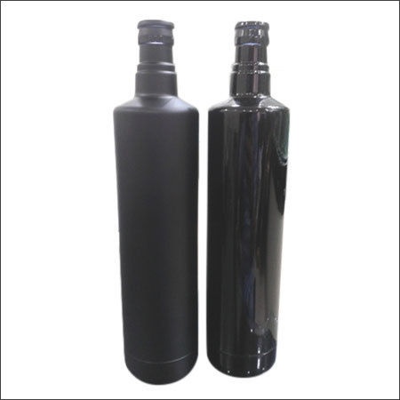 Black Shine & Mat Finish Coated Bottles