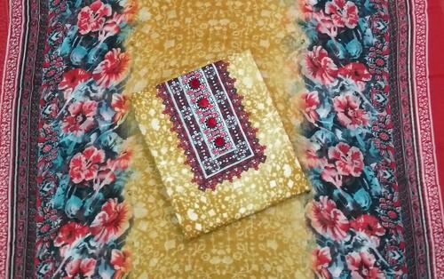 Pashmina Swaroski - Pashmina, Printed Chiffon, Mustard Yellow | Swarovski Embellishments, Floral Design, Soft Texture