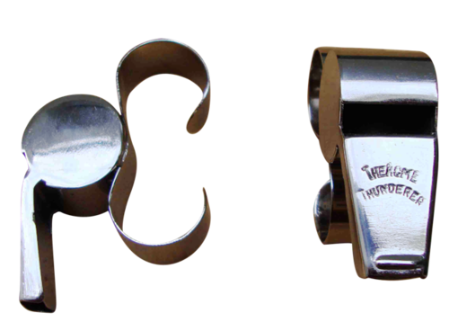 Finger Loop Referee Metal Whistle Digit Size: 8 X 2 X 1Cm