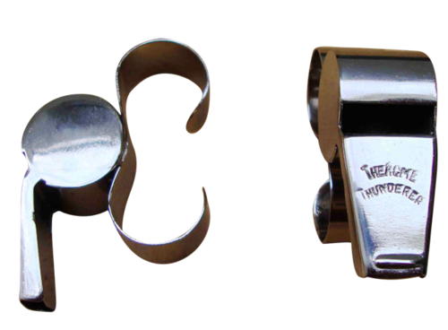 Finger loop Referee metal whistle