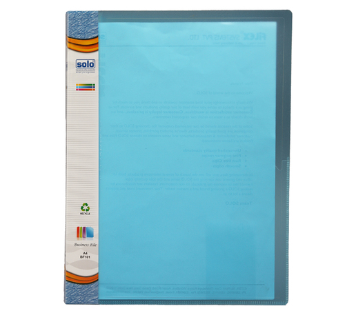 Business File - Polypropylene A4 Blue, Frosted Polycover | Lightweight, Durable, Holds 160 Sheets