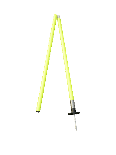 Centre Parting Slalom Pole With Collapsible Spike & Spring Digit Size: 1.25  Dia X 1.8 Mtr