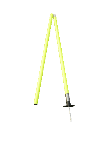 Centre Parting Slalom Pole with Collapsible Spike & Spring