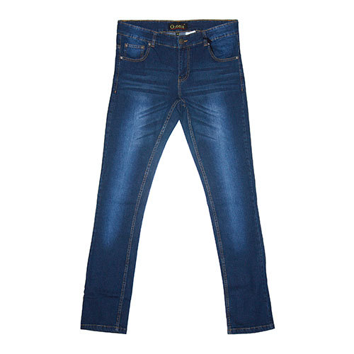 Mens Slim Fit Jeans - Cotton Blend, Multiple Sizes, Blue | Zipper Closure, Durable Denim, Comfortable Wear