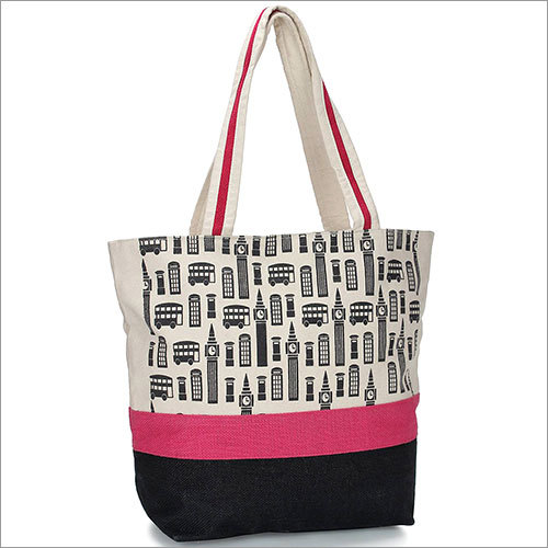London Hues Jute Tote Bag