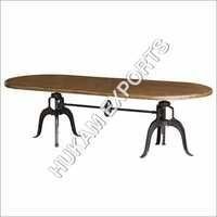 Wrought Iron Console Table - Wood And Iron Construction | Classy Design, Space Efficient, Easy To Clean, Durable And Versatile