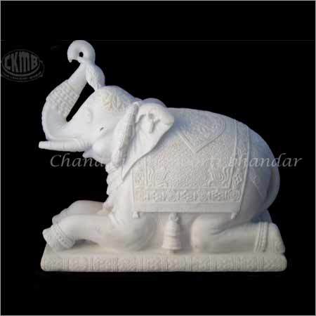 Marble Elephant Statue