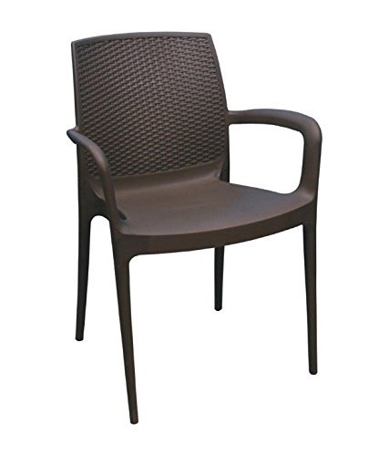 Mavi G.Brown Living Room Chair - Virgin Polymers, 53x84x57 cm | Lightweight 4 kg, Modern Moulded Plastic Design, Versatile for Indoor and Outdoor Use
