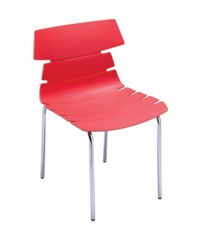 Machine Made Cafeteria Chair In Red