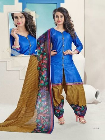 Cotton Silk Fancy Patiala Suits