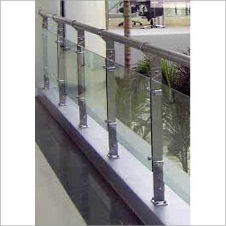 Stainless Steel Railing - 1000mm Height, 2mm Thickness, Polished Finish | Durable, Stylish, Modern, Tempered Glass, Customizable, Easy Install