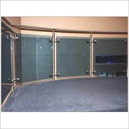SS Hand Railing - Stainless Steel Custom Length Polished Finish | Durable Rustproof Elegant Frosted Glass