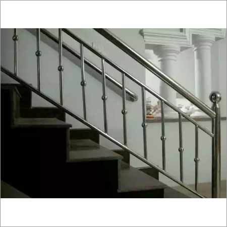 SS Hand Railing - Stainless Steel, 2 Inch Diameter, Polished Finish | Durable, Corrosion Resistant, Stylish, Easy Install, Customizable, Wall Mounted