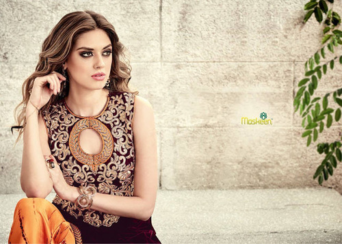 Floor Length Anarkali Suits Size: Customized