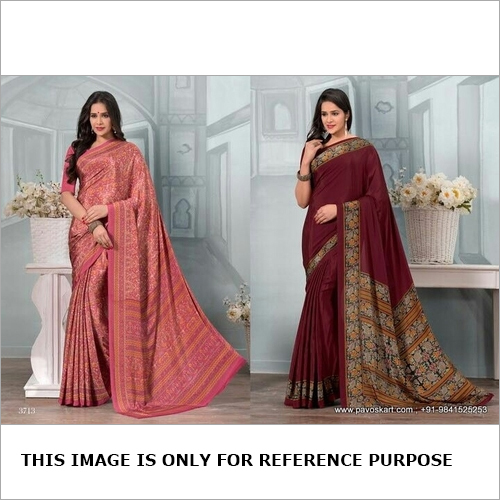 Crape silk sarees
