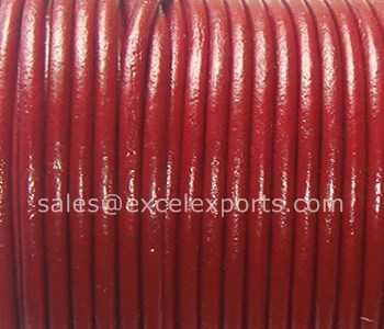 Round Leather Cord - 1mm, 2mm, 3mm Widths | Quality Leather, Long Lasting Shine, Alluring Wine Red Color