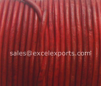 Antique Red Round Leather Cord