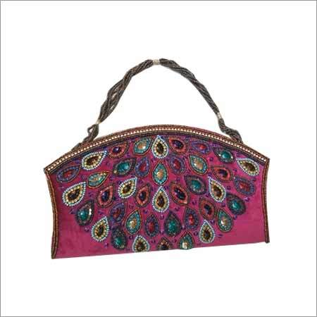 Fusia Designer Beaded Hand Bag