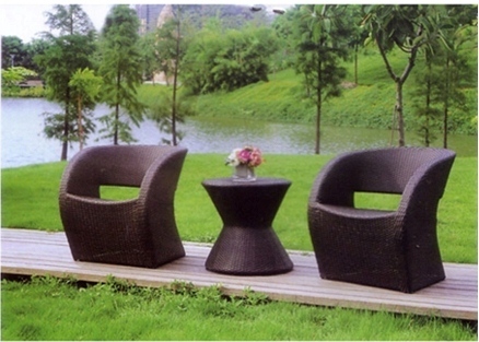 Sleek Design Wicker Coffee Set No Assembly Required