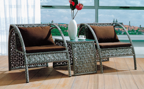 Comfy Style Outdoor Wicker Coffee Set No Assembly Required