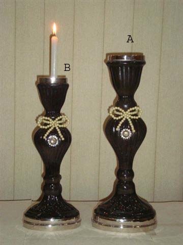 Black Luster Candle Pillar