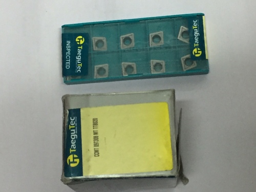 Taegutec Ccmt 09t308 Mt TT8020 Carbide Insert - PVD Coated Tungsten Carbide | Tough Grade for Medium to Low Speed Turning, Interrupted Cuts on Stainless Steel and Exotic Alloys