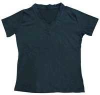 Women T-Shirt Polyester V-Neck