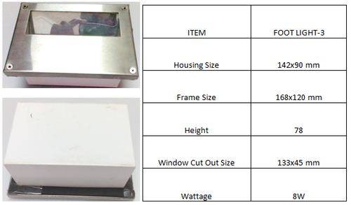 FOOT LIGHT ENCLOSURE