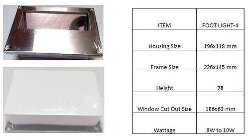 FOOT LIGHT ENCLOSURE