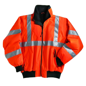Reflective safety jacket Fluro orange
