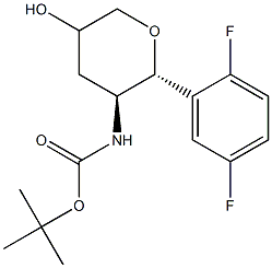 tert buty 2R 3S 2 2 5 difluoropheny  5 hydroxytetrahydro 2H pyran 3 y carbamate