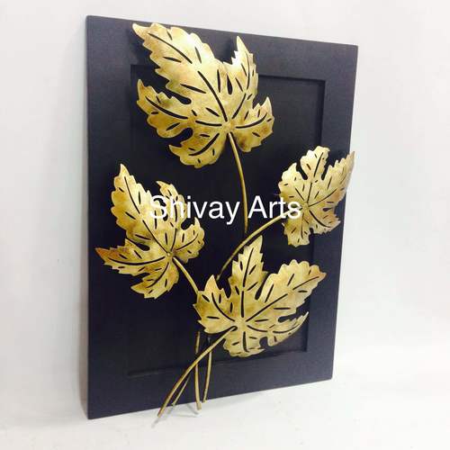 Iron and Wood Maple Leaf Wall Decor Wall Hanging Wall Sculpture