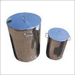 Steel Dust Bin - Stainless Steel, Variable Sizes | Durable Design, Easy Cleaning, Sealed Top, Large Capacity, Indoor/Outdoor Use
