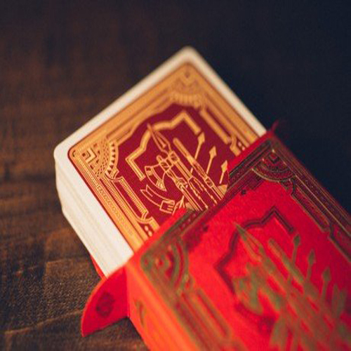 Red & Gold 555 Marked Playing Cards HQ