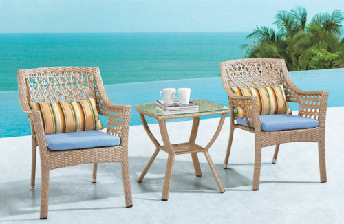 Simple Style Outdoor Wicker Coffee Set No Assembly Required