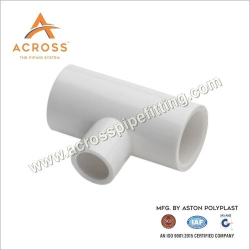 White Upvc Reducing Tee