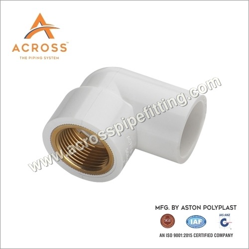 White Upvc Brass Elbow