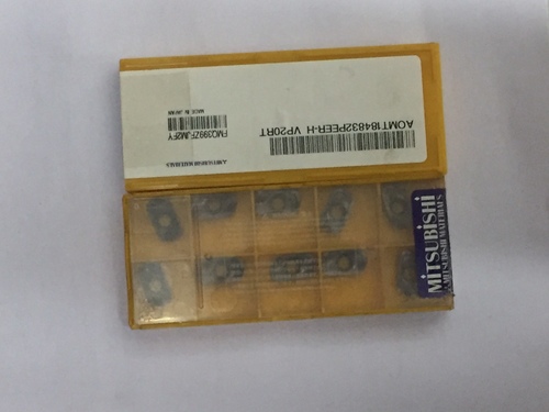 Mitsubishi Aomt 184832 PEER H VP20RT Carbide Insert - Material: Carbide, Thickness: 0.189 inches, Shape: Parallelogram 85 | Coating: PVD, Application: Steel, Stainless Steel, Cast Iron
