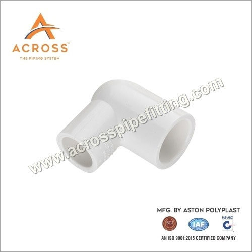 White Upvc Plumbing Elbow