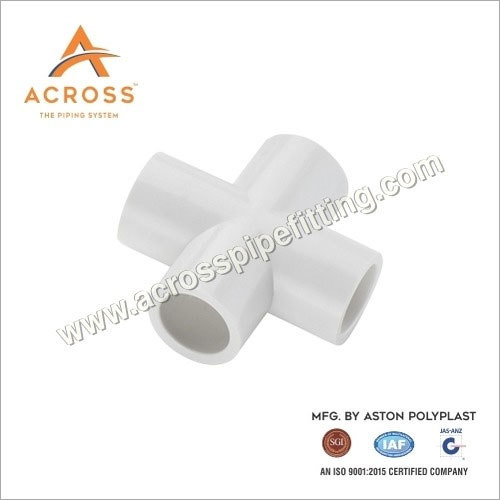 White Upvc Cross Tee