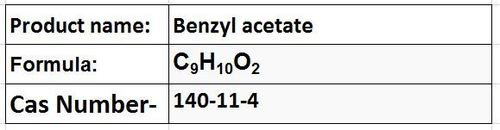 Benzyl Acetate - CâHââOâ, Boiling Point 210Â°C, Density 1.05 | Solvent, Plastics, Resins, Lacquers, Inks
